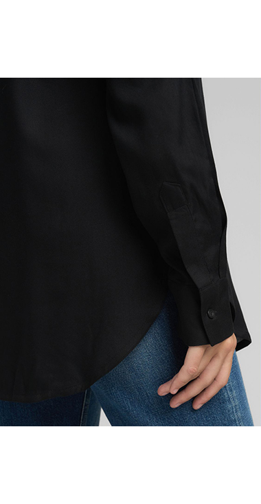 ストレートフィットロングシャツ 詳細画像 ブラック 7